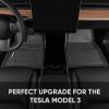 imageMotor Trend 3D Contour Fit Front ampamp Rear Floor Mats for 20172024 Tesla Model 3 Liners Odorless All Weather Protection