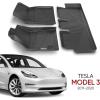 imageMotor Trend 3D Contour Fit Front ampamp Rear Floor Mats for 20172024 Tesla Model 3 Liners Odorless All Weather Protection