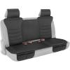 imageMotor Trend LuxeFit Gray Seat Covers for Cars Trucks Van SUV 2 Pack Premium Faux Leather Easy to Install Automotive Seat Covers with Storage Pockets Fits Most VehiclesSolid Black