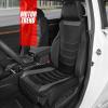 imageMotor Trend LuxeFit Gray Seat Covers for Cars Trucks Van SUV 2 Pack Premium Faux Leather Easy to Install Automotive Seat Covers with Storage Pockets Fits Most VehiclesBlackGray