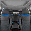 imageMotor Trend LuxeFit Gray Seat Covers for Cars Trucks Van SUV 2 Pack Premium Faux Leather Easy to Install Automotive Seat Covers with Storage Pockets Fits Most VehiclesBlue