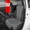 imageMotor Trend LuxeFit Gray Seat Covers for Cars Trucks Van SUV 2 Pack Premium Faux Leather Easy to Install Automotive Seat Covers with Storage Pockets Fits Most VehiclesSolid Gray