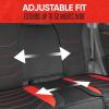 imageMotor Trend LuxeFit Gray Seat Covers for Cars Trucks Van SUV 2 Pack Premium Faux Leather Easy to Install Automotive Seat Covers with Storage Pockets Fits Most VehiclesRed
