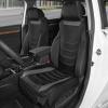 imageMotor Trend LuxeFit Gray Seat Covers for Cars Trucks Van SUV 2 Pack Premium Faux Leather Easy to Install Automotive Seat Covers with Storage Pockets Fits Most VehiclesBlackGray