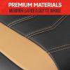 imageMotor Trend LuxeFit Gray Seat Covers for Cars Trucks Van SUV 2 Pack Premium Faux Leather Easy to Install Automotive Seat Covers with Storage Pockets Fits Most VehiclesBeige