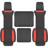 imageMotor Trend LuxeFit Gray Seat Covers for Cars Trucks Van SUV 2 Pack Premium Faux Leather Easy to Install Automotive Seat Covers with Storage Pockets Fits Most VehiclesRed