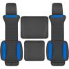imageMotor Trend LuxeFit Gray Seat Covers for Cars Trucks Van SUV 2 Pack Premium Faux Leather Easy to Install Automotive Seat Covers with Storage Pockets Fits Most VehiclesBlue