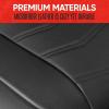 imageMotor Trend LuxeFit Gray Seat Covers for Cars Trucks Van SUV 2 Pack Premium Faux Leather Easy to Install Automotive Seat Covers with Storage Pockets Fits Most VehiclesSolid Black