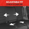 imageMotor Trend LuxeFit Gray Seat Covers for Cars Trucks Van SUV 2 Pack Premium Faux Leather Easy to Install Automotive Seat Covers with Storage Pockets Fits Most VehiclesSolid Black