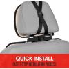 imageMotor Trend LuxeFit Gray Seat Covers for Cars Trucks Van SUV 2 Pack Premium Faux Leather Easy to Install Automotive Seat Covers with Storage Pockets Fits Most VehiclesBlackRed