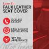 imageMotor Trend LuxeFit Gray Seat Covers for Cars Trucks Van SUV 2 Pack Premium Faux Leather Easy to Install Automotive Seat Covers with Storage Pockets Fits Most VehiclesBeige