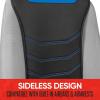imageMotor Trend LuxeFit Gray Seat Covers for Cars Trucks Van SUV 2 Pack Premium Faux Leather Easy to Install Automotive Seat Covers with Storage Pockets Fits Most VehiclesBlue