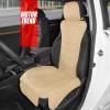 imageMotor Trend LuxeFit Gray Seat Covers for Cars Trucks Van SUV 2 Pack Premium Faux Leather Easy to Install Automotive Seat Covers with Storage Pockets Fits Most VehiclesSolid Beige