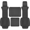 imageMotor Trend LuxeFit Gray Seat Covers for Cars Trucks Van SUV 2 Pack Premium Faux Leather Easy to Install Automotive Seat Covers with Storage Pockets Fits Most VehiclesSolid Black