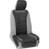 imageMotor Trend LuxeFit Gray Seat Covers for Cars Trucks Van SUV 2 Pack Premium Faux Leather Easy to Install Automotive Seat Covers with Storage Pockets Fits Most VehiclesBlackGray
