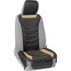 imageMotor Trend LuxeFit Gray Seat Covers for Cars Trucks Van SUV 2 Pack Premium Faux Leather Easy to Install Automotive Seat Covers with Storage Pockets Fits Most VehiclesBeige