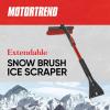 imageBDK Motor Trend Compact Car Ice Scraper for Windshield  Durable Snow Scraper for Car with Comfort Grip Windshield Scraper for Ice and Snow Ideal Snow Removal Tool for Winter Car KitSnow Brush w Extendable Handle and Rotating Head
