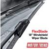 imageFlexBlade Premium Beam Wiper Blade  50 Longer Life HighGrade Natural Rubber 45 Degree Precision Cut 18 inch18  18 Inch 2 Pack for Front Windshield