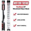 imageFlexBlade Premium Beam Wiper Blade  50 Longer Life HighGrade Natural Rubber 45 Degree Precision Cut 18 inch24 Inches 1 Piece