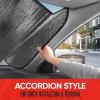 imageMotor Trend  AS312RD Front Windshield Sun Shade  Jumbo Accordion Folding Auto Sunshade for Car Truck SUV  Blocks UV Rays Sun Visor Protector  Keeps Your Vehicle Cool  66 x 27 Inch RedBlack