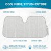 imageMotor Trend Accordion Black Car Windshield Sun Shade  Car Sun Visor Sun Shade for Car Windshield  Car Window Shades for SUV ampamp Truck  Dash Cover Sun Protection Window Shade Accessories  58quot x 24quotSilver Glitter