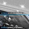 imageMotor Trend Accordion Black Car Windshield Sun Shade  Car Sun Visor Sun Shade for Car Windshield  Car Window Shades for SUV ampamp Truck  Dash Cover Sun Protection Window Shade Accessories  58quot x 24quotSilver Glitter