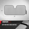 imageMotor Trend Accordion Black Car Windshield Sun Shade  Car Sun Visor Sun Shade for Car Windshield  Car Window Shades for SUV ampamp Truck  Dash Cover Sun Protection Window Shade Accessories  58quot x 24quotGray