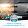 imageMotor Trend Accordion Black Car Windshield Sun Shade  Car Sun Visor Sun Shade for Car Windshield  Car Window Shades for SUV ampamp Truck  Dash Cover Sun Protection Window Shade Accessories  58quot x 24quotSilver Glitter