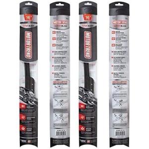 imageFlexBlade Premium Beam Wiper Blade  50 Longer Life HighGrade Natural Rubber 45 Degree Precision Cut 18 inch16 Inches 1 Piece Pack of 2