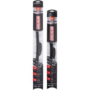 imageFlexBlade Premium Beam Wiper Blade  50 Longer Life HighGrade Natural Rubber 45 Degree Precision Cut 18 inch18  22 Inch 2 Pack for Front Windshield