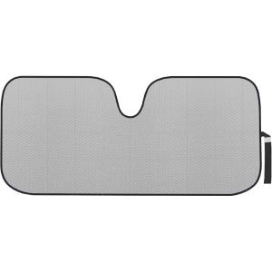 imageMotor Trend  AS312RD Front Windshield Sun Shade  Jumbo Accordion Folding Auto Sunshade for Car Truck SUV  Blocks UV Rays Sun Visor Protector  Keeps Your Vehicle Cool  66 x 27 Inch RedGray