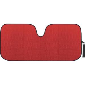 imageMotor Trend  AS312RD Front Windshield Sun Shade  Jumbo Accordion Folding Auto Sunshade for Car Truck SUV  Blocks UV Rays Sun Visor Protector  Keeps Your Vehicle Cool  66 x 27 Inch RedRed