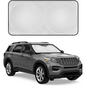 imageMotor Trend PopUp Car Windshield Sun Shade  Foldable Sun Shade with Storage Bag Collapsible Sun Visor  Portable Sunshade Medium 65 x 33 inchesLarge