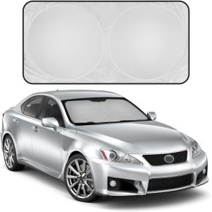 imageMotor Trend PopUp Car Windshield Sun Shade  Foldable Sun Shade with Storage Bag Collapsible Sun Visor  Portable Sunshade Medium 65 x 33 inchesMedium