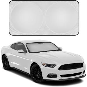 imageMotor Trend PopUp Car Windshield Sun Shade  Foldable Sun Shade with Storage Bag Collapsible Sun Visor  Portable Sunshade Medium 65 x 33 inchesSmall