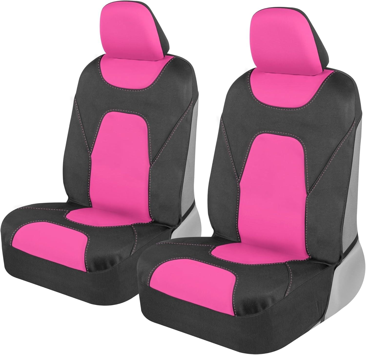imageMotor Trend AquaShield Waterproof Front Seat Covers Pink Seat Covers for Cars  Neoprene Front Car Seat Cover SUV Seat Covers Protector  Car Interior Cover for Auto Trucks ampamp Dog OwnersRed