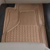 imageMotor Trend 2Piece Premium All Weather Rubber Floor Mats for Cars SUVs Trucks Heavy Duty Universal Fit Trim To Fit Protection 2 Front Floor MatsBeige