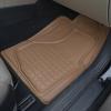 imageMotor Trend 2Piece Premium All Weather Rubber Floor Mats for Cars SUVs Trucks Heavy Duty Universal Fit Trim To Fit Protection 2 Front Floor MatsBeige