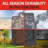 imageMotor Trend 2Piece Premium All Weather Rubber Floor Mats for Cars SUVs Trucks Heavy Duty Universal Fit Trim To Fit Protection 2 Front Floor MatsBlack