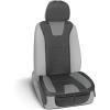 imageMotor Trend Faux Leather Car Seat Covers 2 Piece Set  Premium Car Seat Cushions for Front Seats Padded Car Seat Protectors with Storage Pocket Seat Covers for Cars Trucks SUV Gray