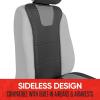 imageMotor Trend Faux Leather Car Seat Covers 2 Piece Set  Premium Car Seat Cushions for Front Seats Padded Car Seat Protectors with Storage Pocket Seat Covers for Cars Trucks SUV Gray