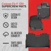 imageMotor Trend WeatherGuard Floor Liners for Ford F150 SuperCrew Cab 2015 to 2024 Front ampamp 2nd Row 3D Custom Fit F150 Floor Mats for Trucks Ford F150 Accessories