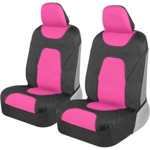 imageMotor Trend AquaShield Waterproof Front Seat Covers Pink Seat Covers for Cars  Neoprene Front Car Seat Cover SUV Seat Covers Protector  Car Interior Cover for Auto Trucks ampamp Dog OwnersPink