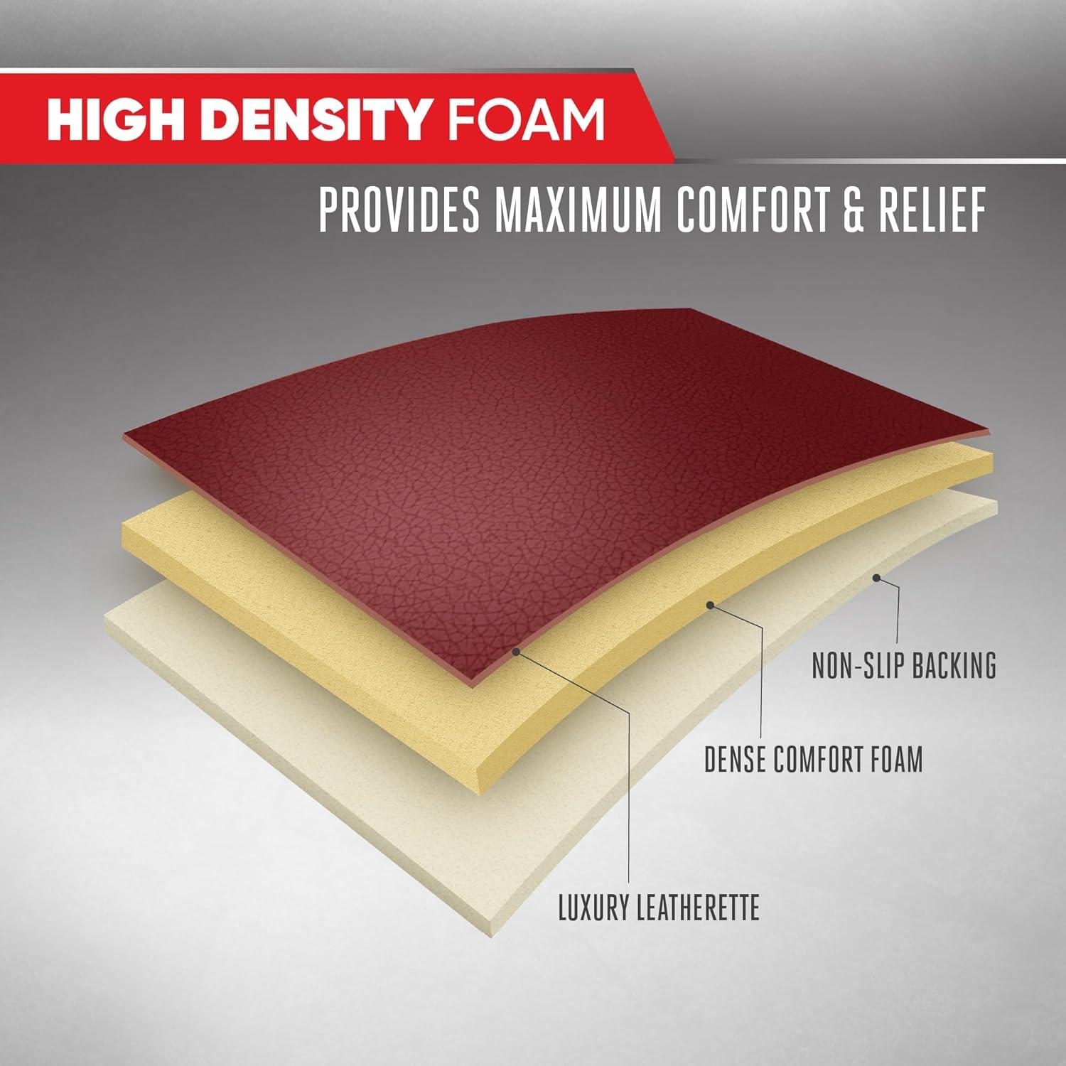 imageMotor Trend Seat Covers for Cars Trucks SUV Faux Leather 2Pack Blue Padded Car Seat Covers with Storage Pockets Premium Interior Car Seat CoverBurgundy
