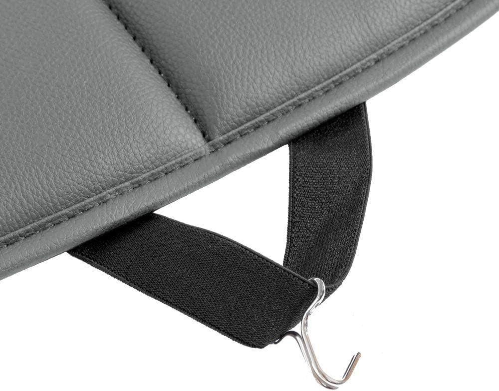 imageMotor Trend Seat Covers for Cars Trucks SUV Faux Leather Full Set Black Padded Car Seat Covers with Storage Pockets Premium Interior Car Seat CoverGray