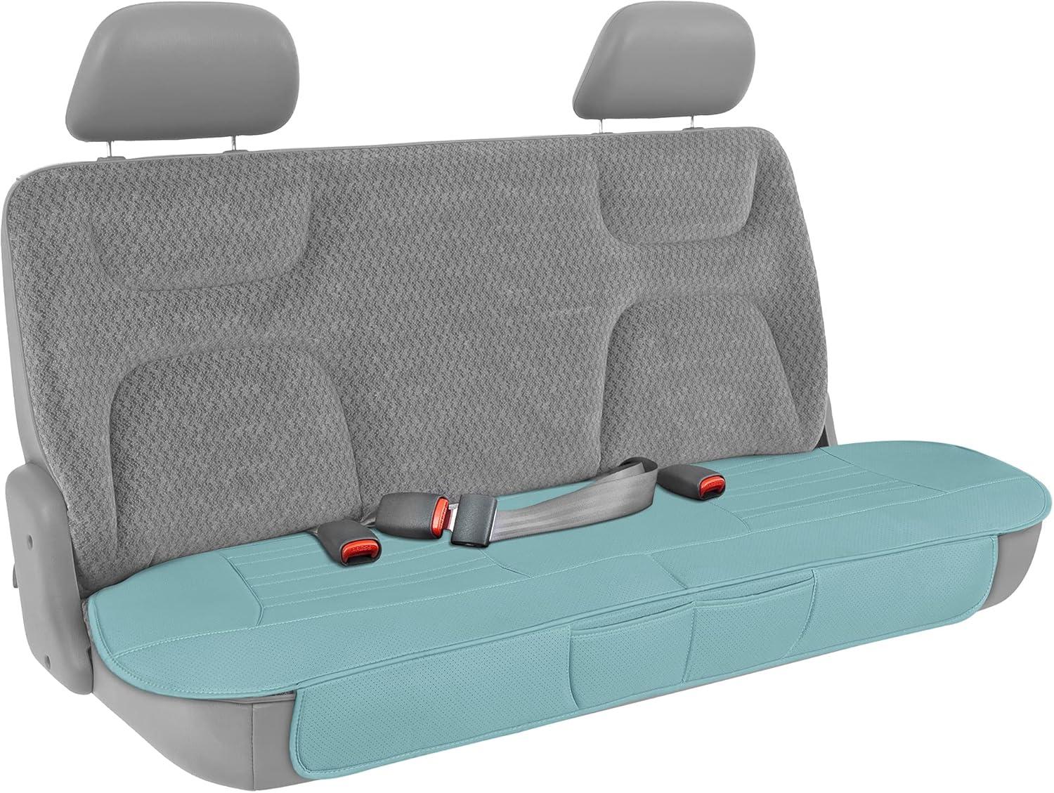 imageMotor Trend Seat Covers for Cars Trucks SUV Faux Leather Full Set Black Padded Car Seat Covers with Storage Pockets Premium Interior Car Seat CoverMint