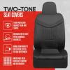 imageMotor Trend Premium LuxeSport Blue Car Seat Covers for Front Seats 2 Pack  Automotive Seat Protectors with Comfortable Mesh Back ampamp Faux Leather Headrest Interior Covers for Car Truck Van SUVCharcoal Gray