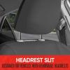 imageMotor Trend Premium LuxeSport Blue Car Seat Covers for Front Seats 2 Pack  Automotive Seat Protectors with Comfortable Mesh Back ampamp Faux Leather Headrest Interior Covers for Car Truck Van SUVCharcoal Gray