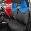 imageMotor Trend Premium LuxeSport Blue Car Seat Covers for Front Seats 2 Pack  Automotive Seat Protectors with Comfortable Mesh Back ampamp Faux Leather Headrest Interior Covers for Car Truck Van SUVBlue