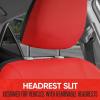 imageMotor Trend Premium LuxeSport Blue Car Seat Covers for Front Seats 2 Pack  Automotive Seat Protectors with Comfortable Mesh Back ampamp Faux Leather Headrest Interior Covers for Car Truck Van SUVRed
